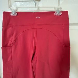 Zuda red/orange athletic tights/leggings size L. EUC